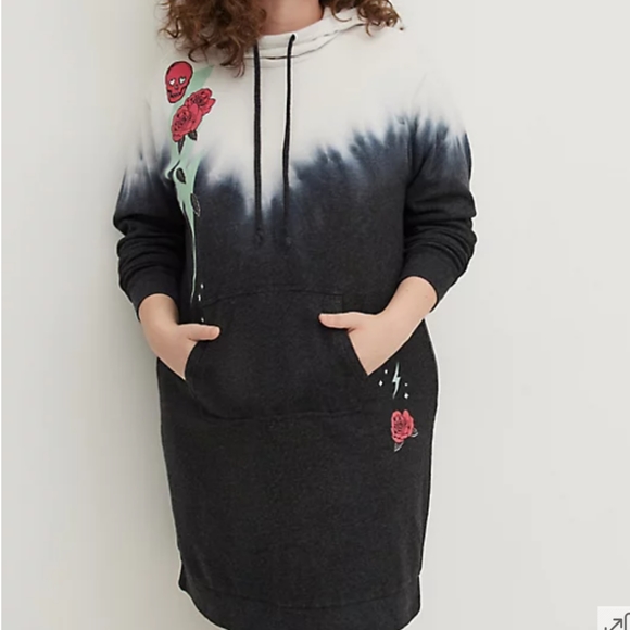 Torrid LoveSick Bad Decision Tie Dye Sweatshirt Dress Sz 2X - Picture 2 of 7